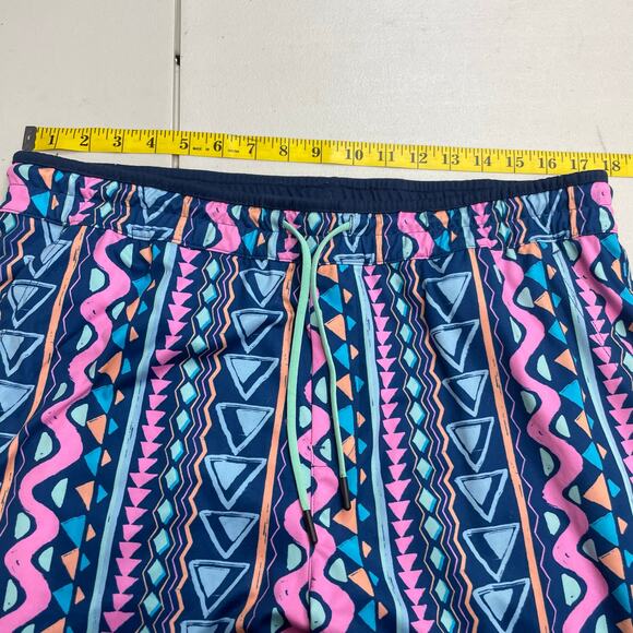 Chubbies blue colorful activewear sweat pants retro print size XL - Picture 10 of 13